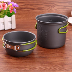 Picnic Stove Bowl Pot Pan Set