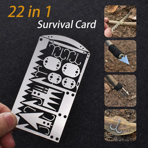 Camping Equipment Survival Card Tools
