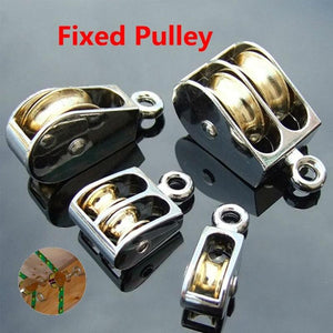 Single And Double Fixed Pulley Zinc Alloy Rope
