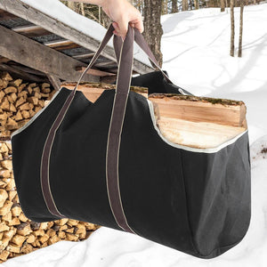 Canvas Firewood Carrier Log Storage Bag