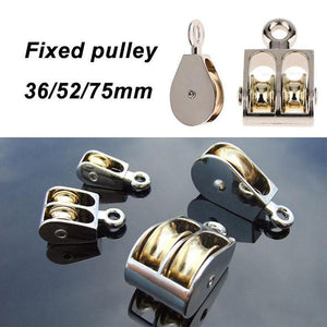 Single And Double Fixed Pulley Zinc Alloy Rope